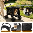 thumbnail image 3 of 4-Wheel Folding Pet Stroller for Small Dogs and Cats, Pet Rolling Carrier with Storage Bag, Breathable Mesh & 2 Safety Leashes, 3 of 9