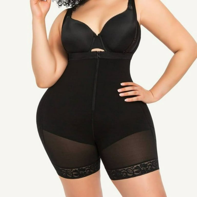 Shapellx Women Plus Size Firm Tummy Compression Bodysuit Shapewear with  Butt Lifter 2XL 