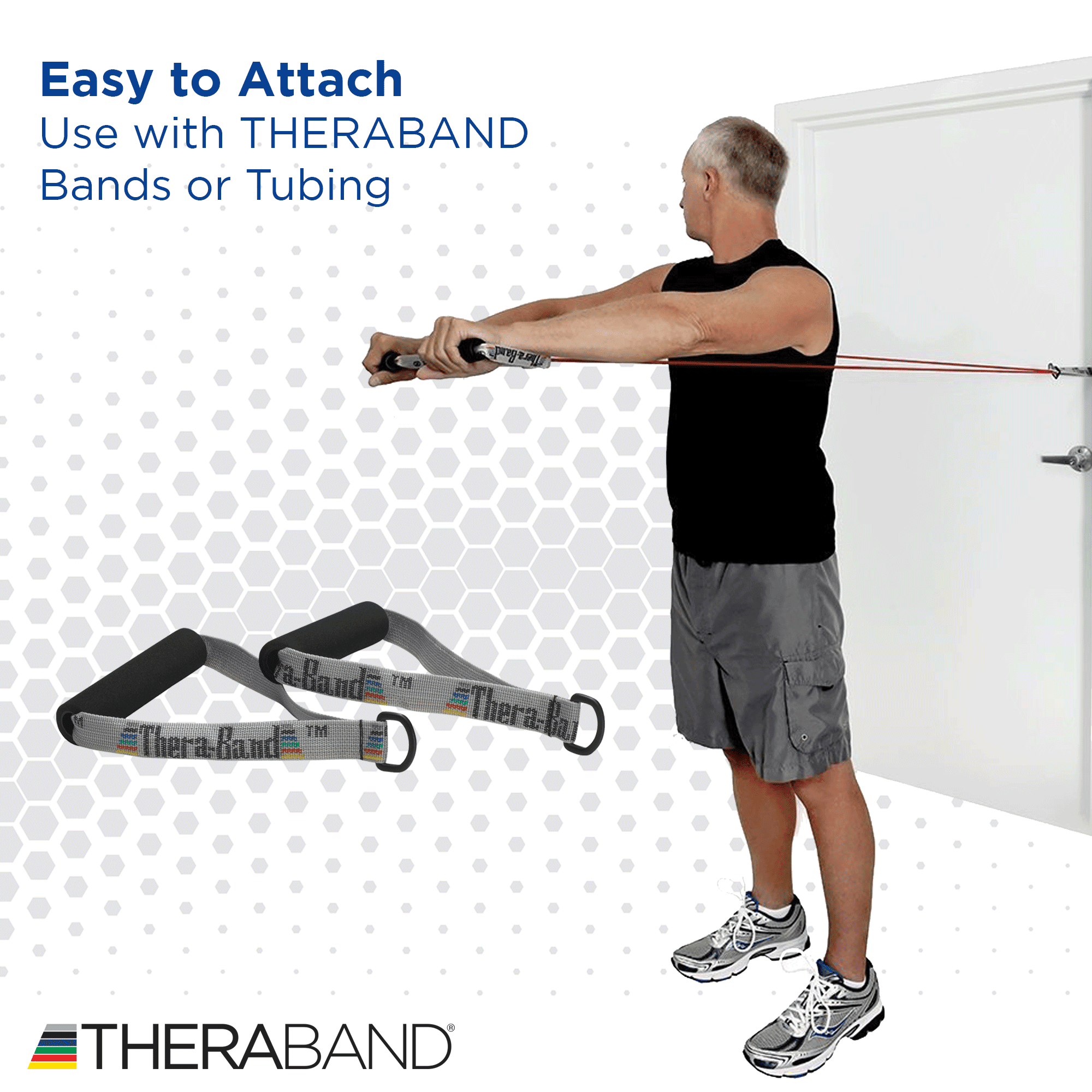 THERABAND Resistance Band Handles, Pair, 1 Pack