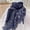 Blue, variant on New Ins Vintage Classic Floral Print Scarf, Thin Breathable Shawl Neck Scarf, Autumn Winter Pleated Versatile Long Scarf, Scarf
