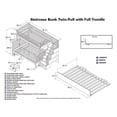 thumbnail image 6 of Bowery Hill Traditional Solid Wood Twin over Full Bunk Bed with Trundle in White, 6 of 6