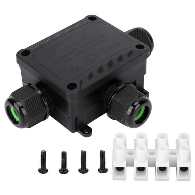 Caja De Conexiones Impermeable Para Exteriores, Caja De Conexiones Impermeable Multifuncional PA66 + Silicona 10 A 14 Mm EW-M2068L-3T Para Vallas Publicitarias LED ANGGREK Electrical Junction Box