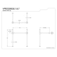 thumbnail image 2 of Kingston Brass VPB3328SQ7 Stainless Steel Console Sink Legs, Brushed Brass, 2 of 4