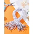 thumbnail image 3 of 50Pcs White Elastic Barbed Cords Round Stretch Loop Cords with Metal Ends 329x1.5mm Polyester Elastic Closure Cords Stretchy Closure Cords for Party DIY Hat Traveler's Notebook, 3 of 4