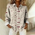 thumbnail image 4 of NTACZA Valentines Tops for Women Long Sleeve Red Dressy Button Down Shirt Business Collared Casual Shirts for Women L, 4 of 5