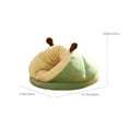 thumbnail image 3 of RKSTN Bed for Dog and Cat, Pet Bed, Plush Hooded Cat Beds for Indoor Cats, Anti Slip Self Warming Cats Beds Cave, Ideal for Indoor Use - Fits up to 6lbs (15.8"x11.8", S, Green), 3 of 8