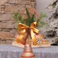 thumbnail image 2 of Douhoow 13.7'' Christmas Bowknot Bell Pendant, Pinecone Leaf Decoration Garlands Festival Ornaments, 2 of 8