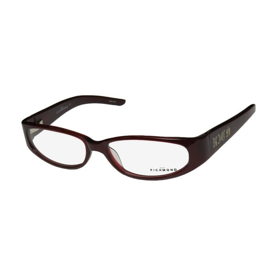 NEW JOHN RICHMOND 00104 WOMENS/LADIES DESIGNER FULL-RIM BURGUNDY FAMOUS DESIGNER TRENDY FRAME DEMO LENSES 52-15-125 SPRING HINGES EYEGLASSES/EYEWEAR