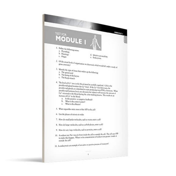 Exploring Creation with Advanced Biology: The Human Body (2nd Edition): Test Pages