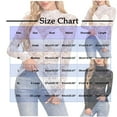 thumbnail image 3 of Tawop Shirts for Women Womens T Shirts Round Neck Long Sleeve High Neck Solid Mesh Perspective White M, 3 of 9
