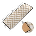 thumbnail image 3 of Dailycode Hallway Runner Rug 2x6 Non Slip Absorbent Soft Floor Mat for Home Kitchen Bedroom Entrance Brown White Checkered, 3 of 7