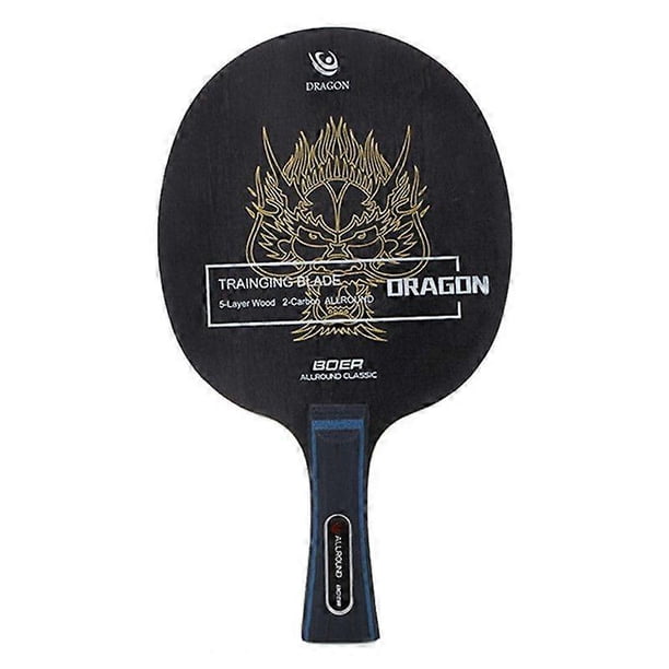 Raqueta de tenis de mesa BOER de 7 capas, madera de arilato y fibra de carbono, ligera, accesorios para tenis de mesa, mango largo.