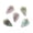 Fluorite, variant on 5pcs Gemstone Pendants Heart Crystal Stone Charms Golden Plated Hooks 32~34mm-Rose Quartz