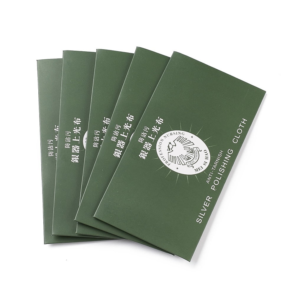 Silver Polishing Cloth Jewelry Cleaning Cloth 925 Sterling Silver Anti-Tarnish Cleaner Square Random Single color or Random Mixed color 17x17cm