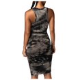 thumbnail image 5 of Fesfesfes Women's Bodycon Dress Fashion New Gorgeous Slim Fit Spandex Dress Sexy Sleeveless Vest O-Neck Tie-Dye Dress Gifts for Her, 5 of 9