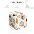 thumbnail image 2 of Tissue Box Cover, Bread Coffee Print White Leather Tissue Box Holder - Tissue Case Facial Paper Organizer for Bathroom, Vanity Countertop, Tabletop, Car, Night Stands,, 2 of 5