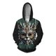thumbnail image 3 of Sudadera con capucha y cuello redondo informal para hombre, cómoda y moderna, con estampado digital 3D de lobo, 3 of 5