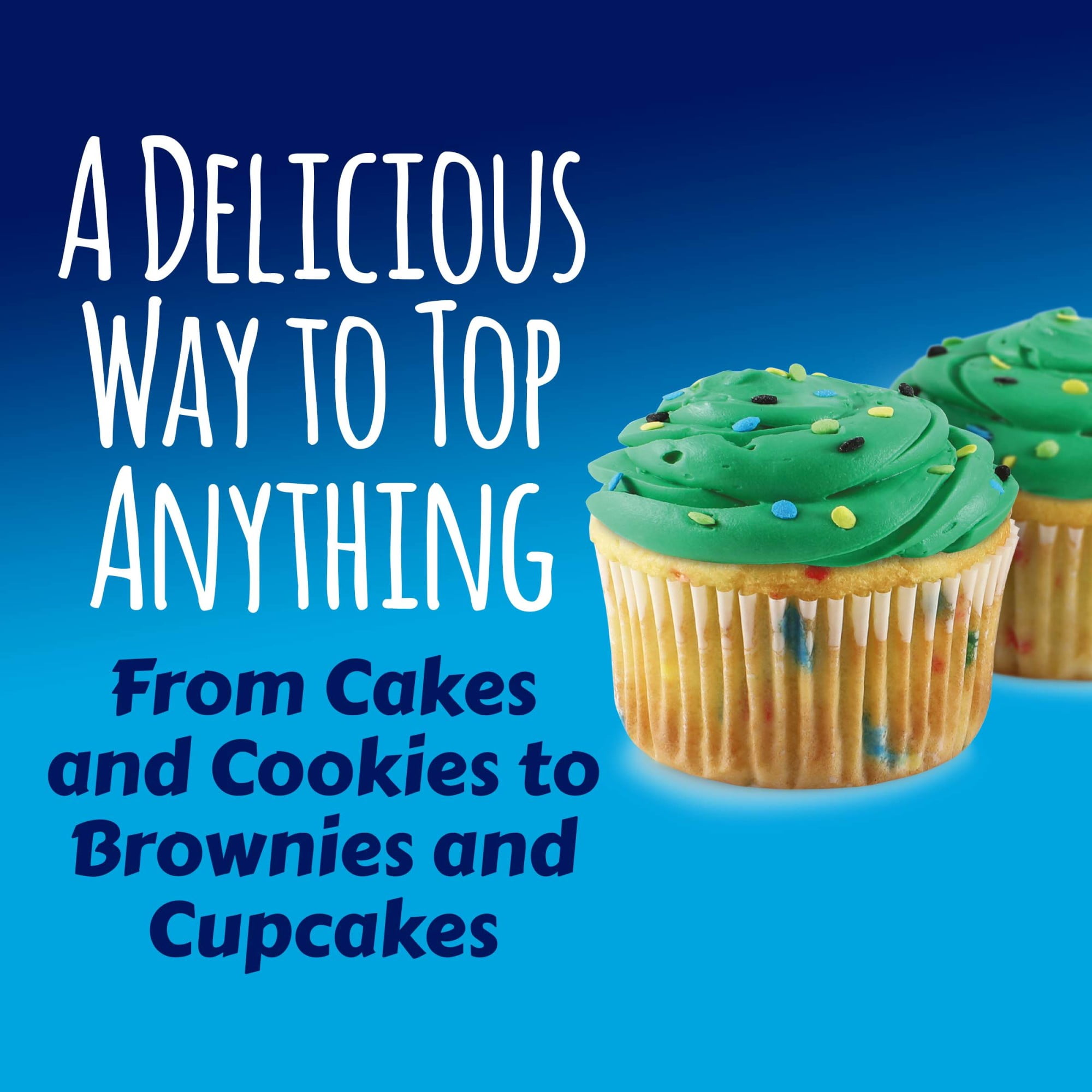 (8 pack) Pillsbury Funfetti Vibrant Green Vanilla Frosting, 15.6 oz Tub