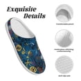 thumbnail image 5 of Lsque Halloween Elements Pattern Womens Comfort Cotton on Scuff With Memory Foam and Anti-skid Sole Slipper-40/41, 5 of 7