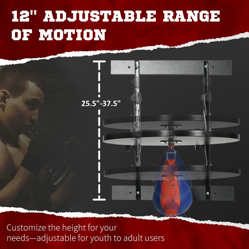 Resenkos Adjustable Speed Bag Platform, Wall Mounted Speed Bags for Boxing, with 360-Degree Swivel and 10'' Speedbag