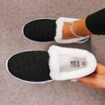 thumbnail image 4 of Wowcloth Women's Fashion Casual Slip-On Flats – Comfortable Knit Upper with Faux Fur Trim & Round Toe Design for Everyday Spring Autumn Wear, 4 of 9