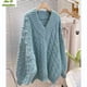 thumbnail image 2 of Suéter de punto cálido estilo holgado para mujer, moda de otoño e invierno, para exteriores, estilo informal, 2 of 4
