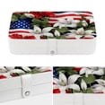 thumbnail image 4 of American Flag Travel Jewelry Box Display Case with Removable Compartment - Portable PU Leather Organizer, 4 of 6