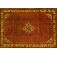 thumbnail image 1 of Ahgly Company Machine Washable Indoor Rectangle Persian Yellow Traditional Area Rugs, 7' x 10', 1 of 4