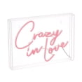 thumbnail image 7 of Crazy In Love 14" X 10" Contemporary Glam Acrylic Box USB Operated LED Neon Light, Red, 7 of 7