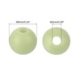 thumbnail image 2 of Uxcell 50 Pack 6mm Silicone Beads, Round Loose Rubber Bead for DIY Jasmine Green, 2 of 7