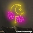 thumbnail image 4 of Handmadetneonsign Cherry Blossom And Moon Neon Sign, Flowers Shop Led Light, Bedroom Wall Art Decor 72710, 4 of 5