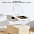 thumbnail image 4 of Rice Storage Container,Transparent Airtight Dampproof Rice Bucket Rice Storage Bins Kitchen Cereal Storage Containers Pet Food Bucket For Storage Dry Food Pet Food, 4 of 8