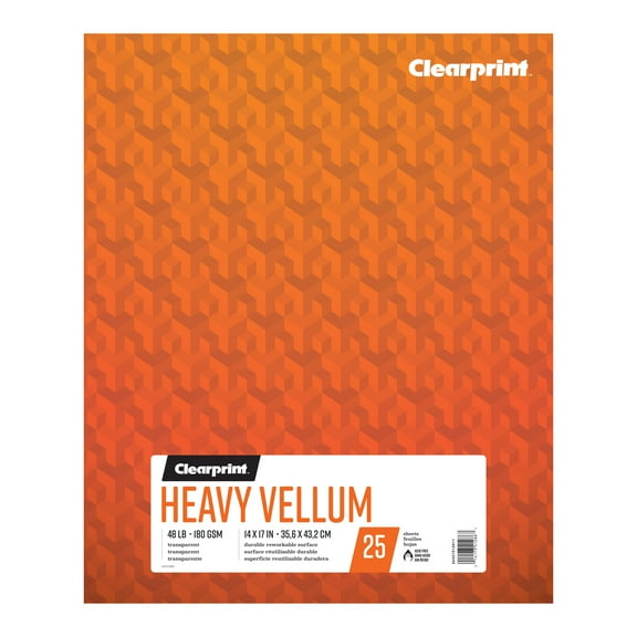 Clearprint Heavy Vellum Pad, 14in x 17in