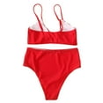 thumbnail image 5 of Afdoent Tankini Swimsuits For Women Two Piece Bikini With V Neck High Waisted Bathing Suit For Beach Pool Swimwear, 5 of 7