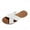 White, variant on Womens Studded Flat Sandals Open Toe Slip Mule Slides Crossed Strap Slipper Beach Sandals
