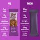thumbnail image 3 of Probiotic Protein Breakfast Bars - 10g Plant Protein, 1g Sugar, 6g Fiber – For Adults & Kids, Low Sugar Snack, Gluten-Free, Diabetic-Friendly, Non-GMO, Variety Pack- 12 Pack, 3 of 5