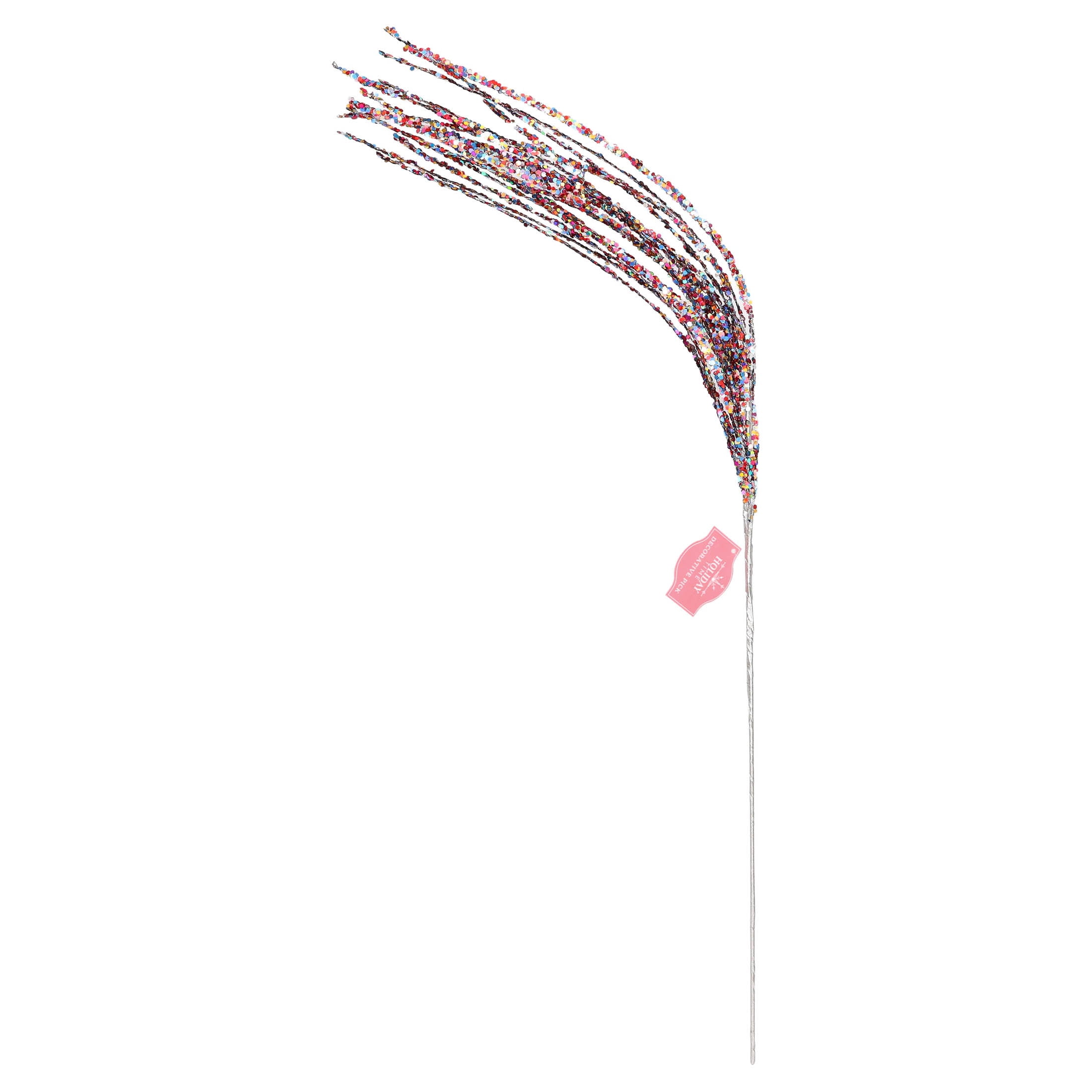 Multicolor Sequin Spray Decorative Christmas Pick, by Holiday Time