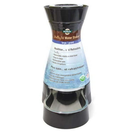 Dog Waste System PetSafe Healthy Pet Water Station, Dog and Cat Water System with Stainless Steel Bowl, Large, 320 oz. ()