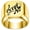 Gold Plated, variant on Unisex Stainless Steel Music Note Piano Pattern Signet Ring 18mm Polished Square Laser Engraved Personalized Band Vintage Durable Statement Musician Jewelry Antique Silver Size 10