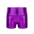 thumbnail image 6 of Jizyo Girls Tumbling Outfits Biketards with Shorts Gymnastics Leotards 4-16 Years Sports Workout Purple 10, 6 of 7