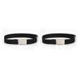 thumbnail image 1 of Sonducket Cinturón Hebilla magnética Correas de correas de cuero sintético para niños niñas negro negro 2Conjunto, 1 of 6