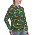 thumbnail image 6 of Sigee Green Plants with Fox for Women's Pullover Hoodie Sweatshirts Adult Casual Long Sleeve Sweatshirts ,Sizes S-2XL-Large, 6 of 7