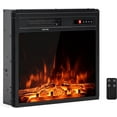 thumbnail image 1 of WAMPAT Foyer Électrique Encastré 18 Pieds' Autoportant avec Télécommande, Foyer de VR pour Meuble Télé avec 5 Flammes Réglables et Minuterie, Petit Poêle Électrique pour Chambre et Bureau, 1400 W, Noir, 1 of 6