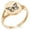 Rose Gold, variant on Stainless Steel Love Butterfly Minimalist Oval Top Polished Statement Ring