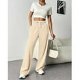 thumbnail image 2 of jinghuiyue Womens High Waist Wide Leg Sweatpants Elastic Drawstring Lounge Pants with Side Pockets XL, 2 of 7
