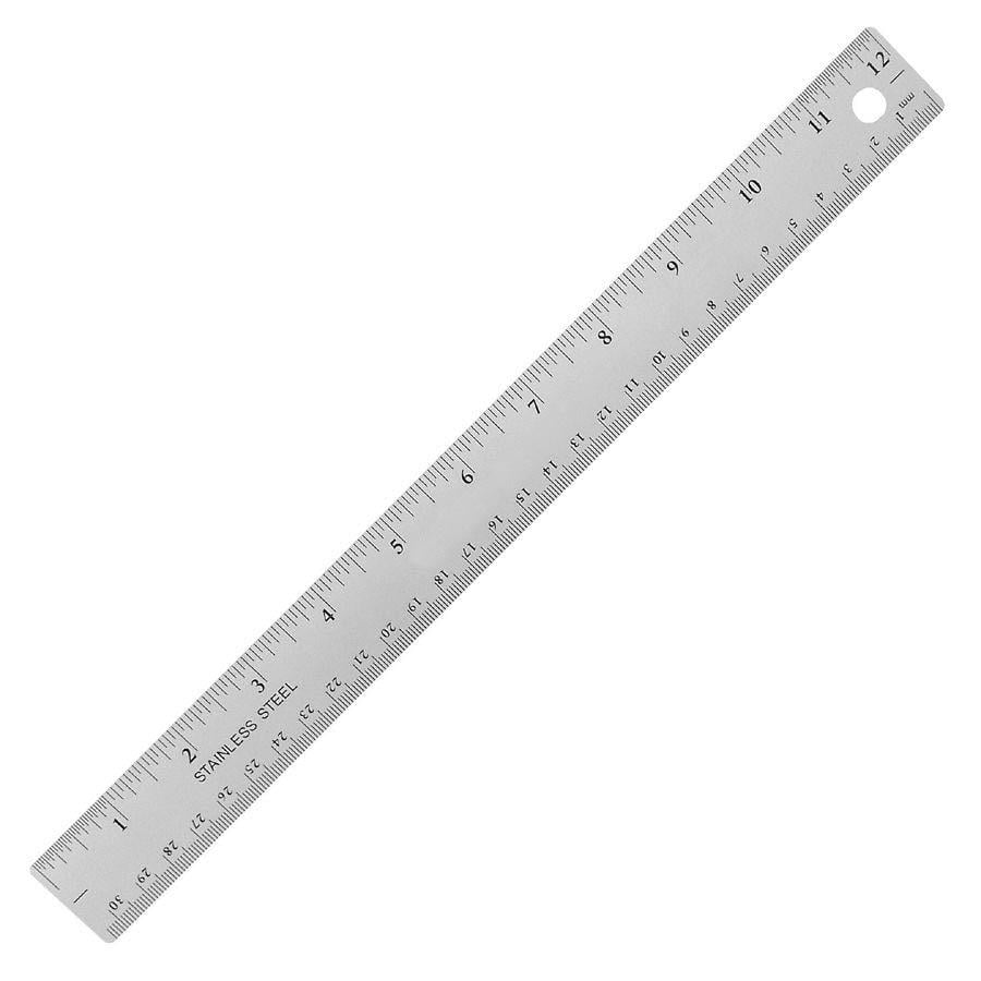 Ruler Stainless Steel 12inch Flexible Nonskid Mm Cm And Inche Walmart Canada