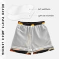 thumbnail image 3 of FORMRS Boys Swim Trunks Quick Dry Mesh Liner Boardshorts Sizes XS-XL, Black Fish Pattern, 3 of 7