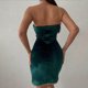 thumbnail image 5 of Moda mujer sólido sexy apretado sin tirantes camisola cremallera cadena irregular vestido largo Fridja  hjkh976, 5 of 8
