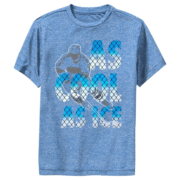 Boy's Lost Gods As Cool as Ice Hockey Performance Graphic Tee Royal Blue Heather X Large