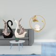 thumbnail image 2 of Figuras de cisne de cristal, escultura de metal de cerámica, adorno de escritorio, estatua, colección para estantería, aniversario, chimenea, pasillo,, 2 of 8